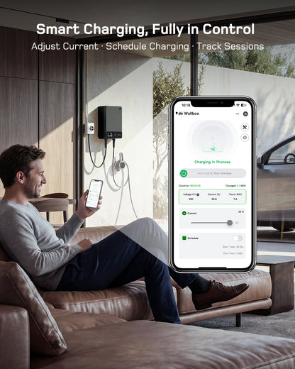 dé EV Charger 7kw type 2 with App