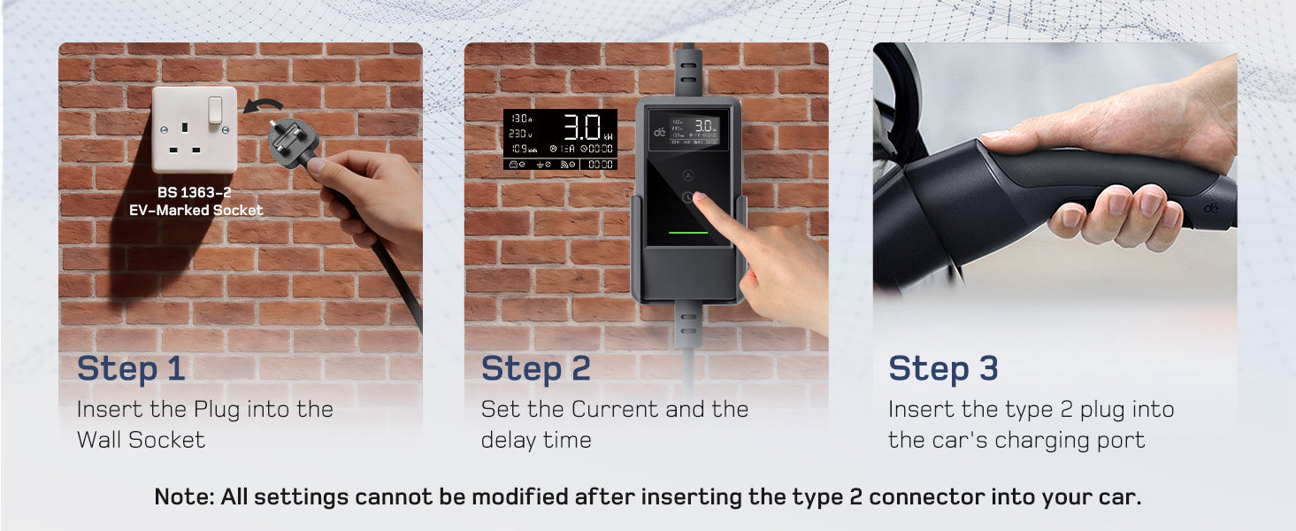 Quick guide for connecting the EV charger app